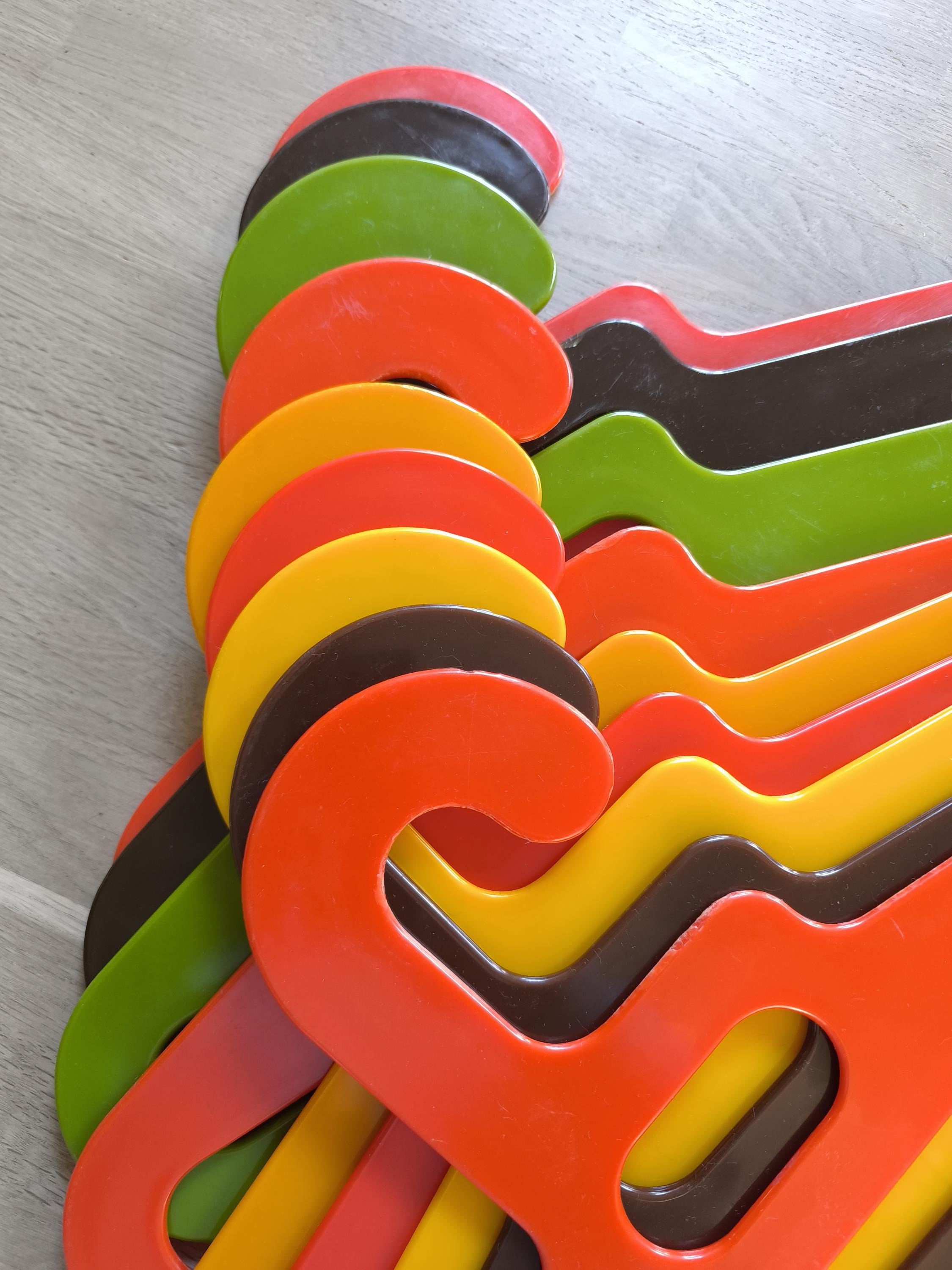 Vintage Space Age Plastic Clothes Hangers Various Colors | Ingo