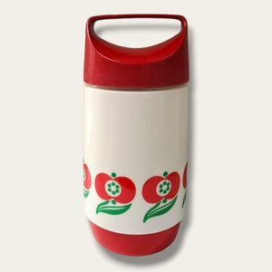 1970s Dr. Zimmermann Red Punk Insulated Jug | Retro Dr. Zimmermann Thermos Jug with Handle | Capacity 1 liter