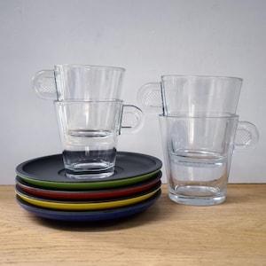 Tazzina Vetro Espresso Lavazza – Set 6 Pezzi con Piattini Trasparenza Collection | Lavazza Firma
