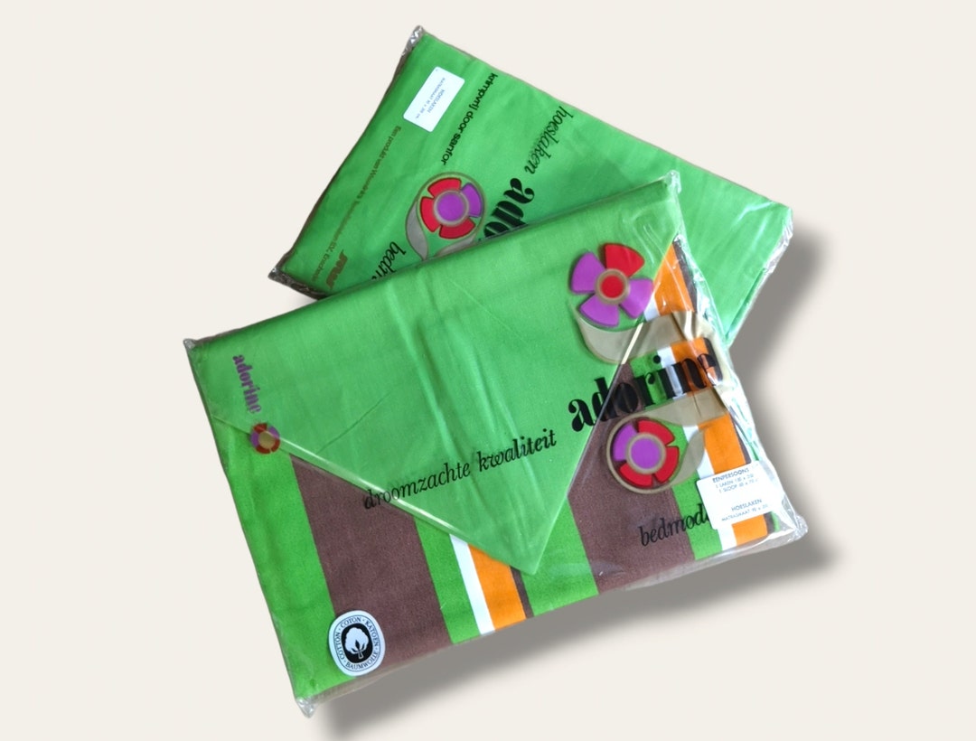 1970's 3piece Retro Bed Set With Sheet Pillowcase and Etsy