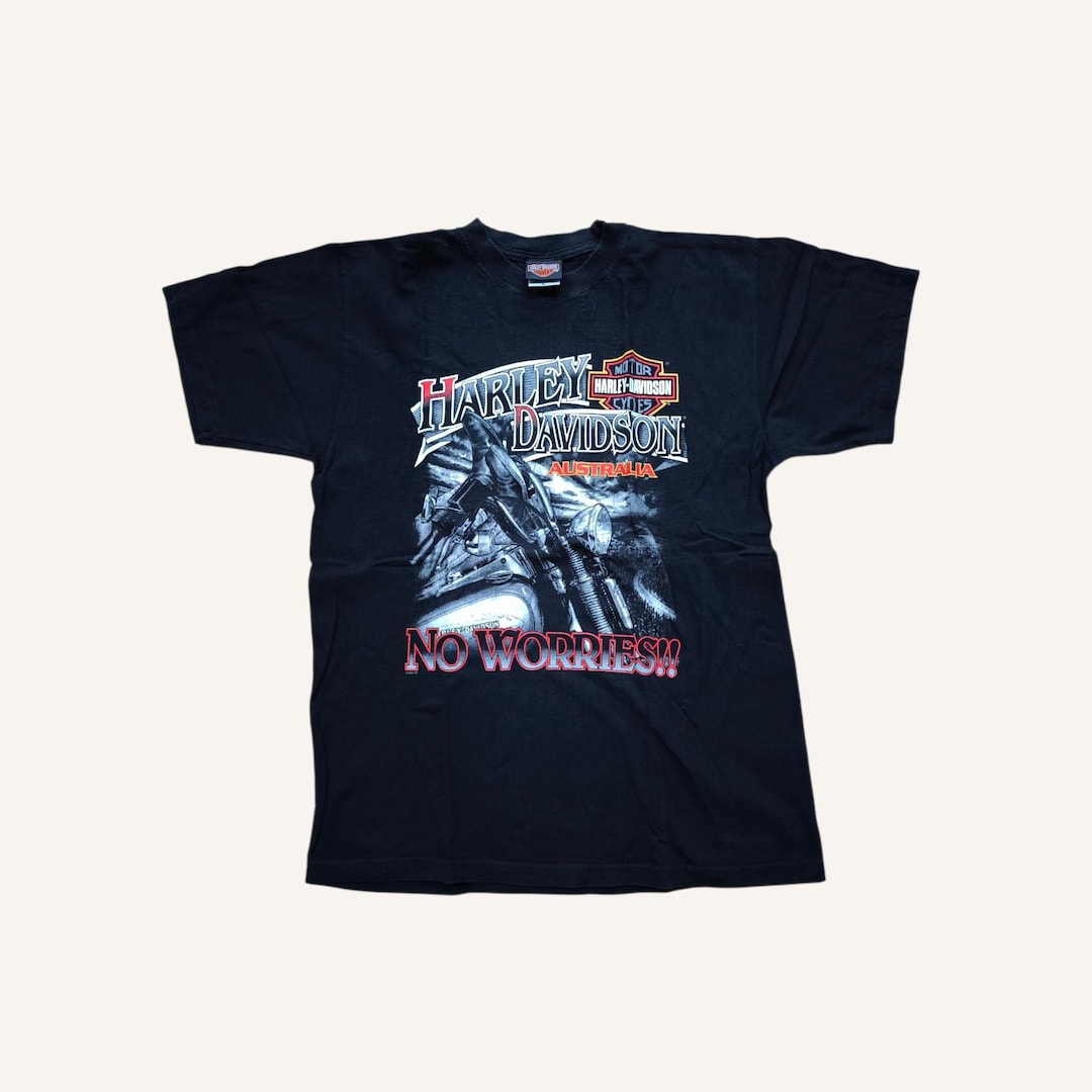 1990s Original Harley Davidson Australian 'no Worries' T-shirt