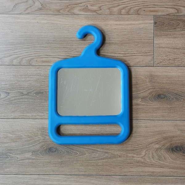 Vintage IKEA mirror coat rack | Design Louise Hederström | IKEA PS collection | Blue plastic