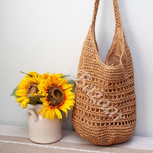 Women's Straw Weave Tote Bag, Hand Woven, Fashion Casual Bag, Gift for Her, Women's Woven Bag, Straw Bag