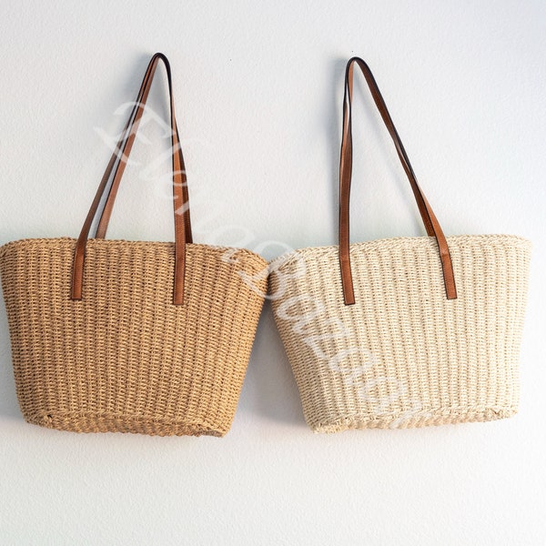 Women's Straw Weave Tote Bag, Hand Woven Bag, Fashion Casual Bag, Gift for Her, Women's Woven Bag, Straw Bag