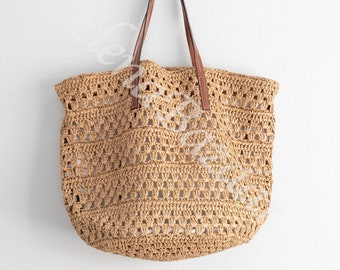 Women's Straw Large Weave Tote Bag, Hand Woven, Fashion Casual Bag, Gift for Her, Women's Woven Bag, Straw Bag