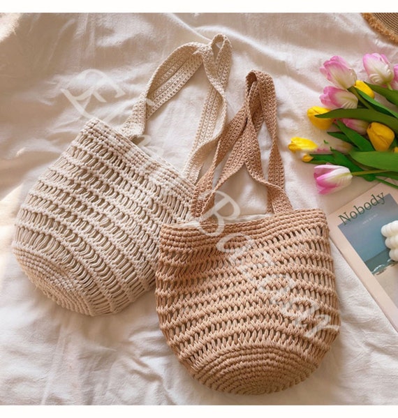 Cotton bucket bag sale