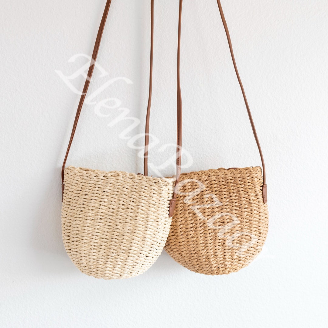 Women's Straw Weave Crossbody Bag, Beach Crossbody, Fashion Casual Crossbody Straw Bag, Gift for