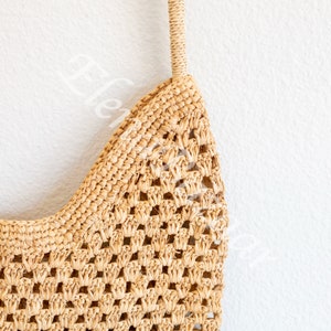 Women's Raffia Straw Weave Shoulder Bag, Woven Raffia Beach Bag, Raffia Casual Bag, Gift for Her, Women's Woven Bag, Straw Raffia Bag zdjęcie 2