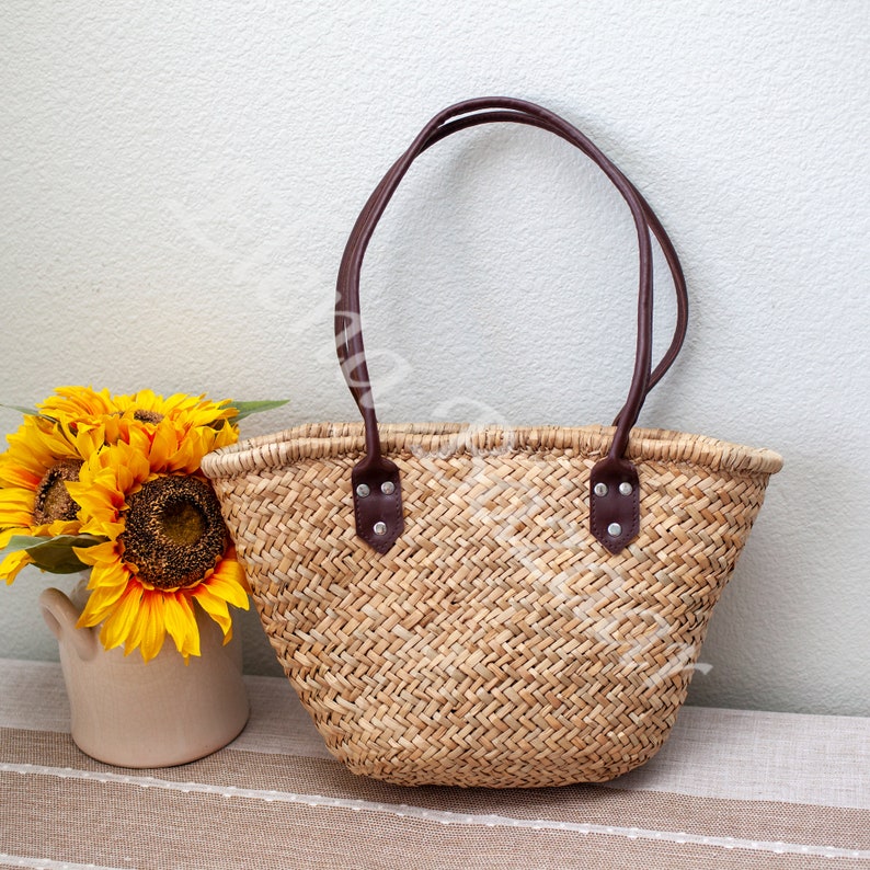 Women's Straw Weave Tote Bag, Hand Woven Basket Bag, Fashion Casual Basket Bag, Gift for Her, Women's Woven Basket Bag, Straw Basket Bag image 9