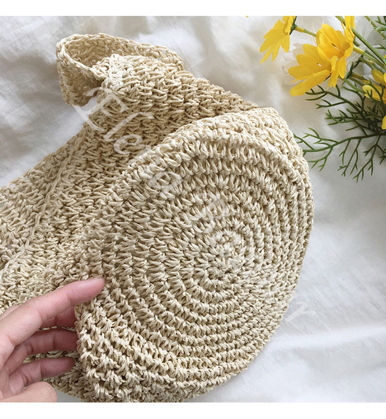 Women's Straw Weave Bucket Bag Hand Woven Bucket Bag - Etsy