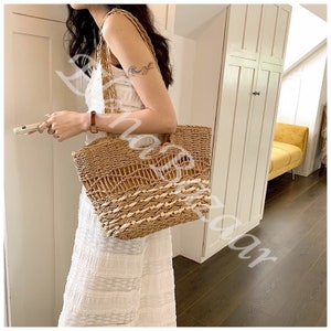 Cristina One Size Two-Way Weave Tote - Natural