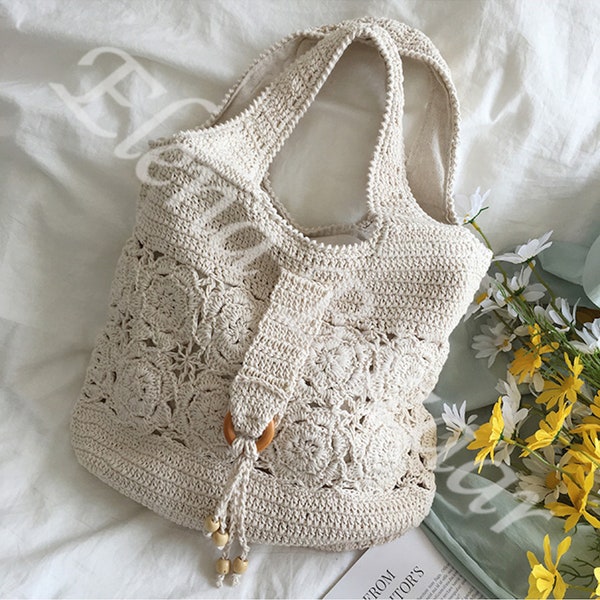 Colorful Floral Crochet Shoulder Bag - Stylish and Versatile
