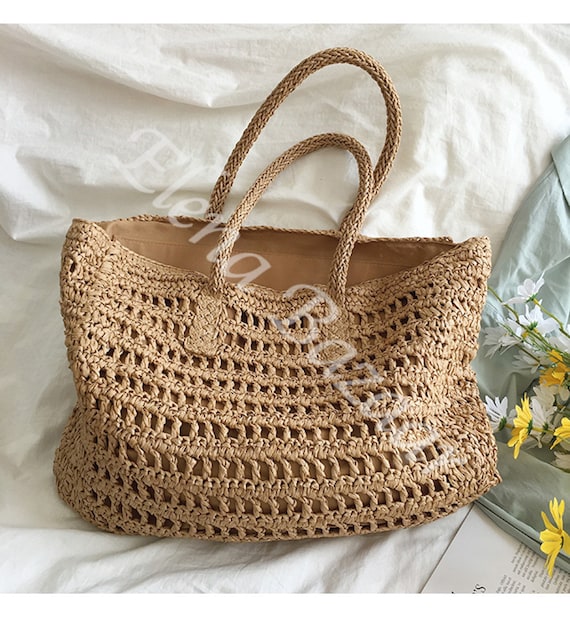 Fashion Small Woven Bag for Women, Handmade MINI HOBO Tote Bag Crossbody  Handbag Travel Summer Beach Bag