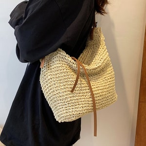 Women's Straw Crossbody Bag Hand Woven Fashion Casual - Etsy