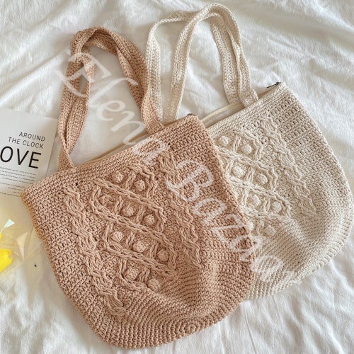 Handmade Crochet Floral Bucket Bag Hand Woven Bag Fashion Etsy