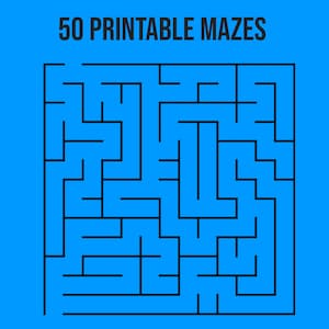 50 Printable Mazes Instant Download