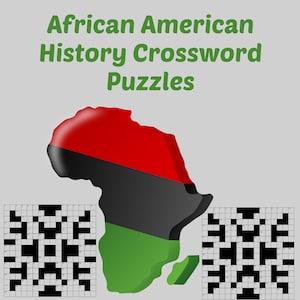 Black History Crossword Puzzle, Black History Word Games, Printable Crossword Puzzles, Instant Download, Family Games for Black History