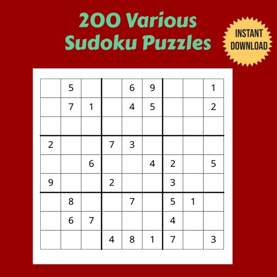 Easy Sudoku Puzzles – Free Printable