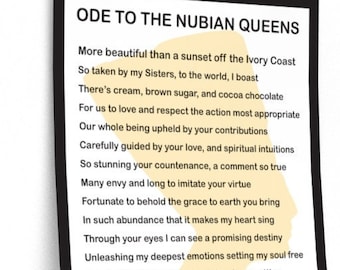 Ode To The Nubian Queens Poster by QLNoble