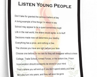 Listen Young People Poem Motivational Poetry by QLNoble