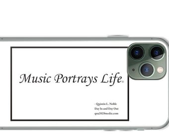 Music Portrays Life iPhone Case by QLNoble