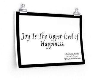 Joy Quote Poster 12 × 18 By QLNoble