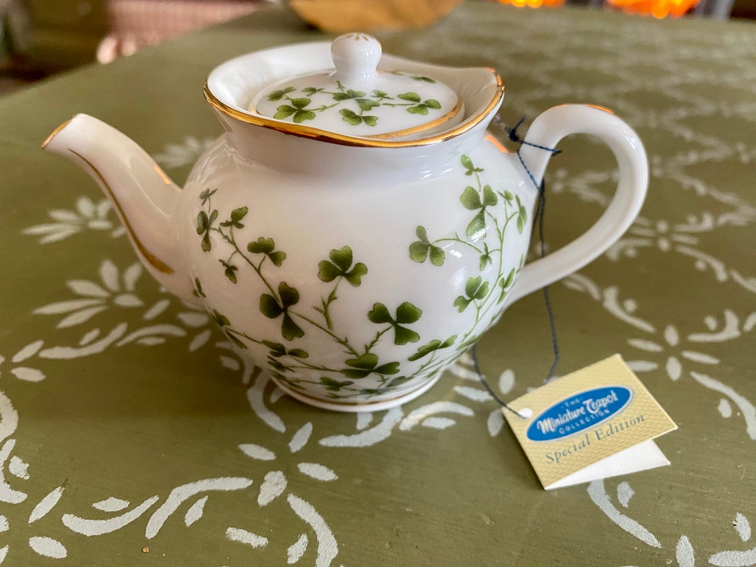 The Miniature Teapot Collection Irish Shamrock Etsy