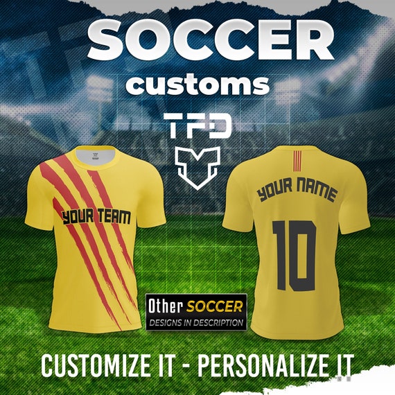 Custom Soccer Jersey Custom Soccer Shirt Customized Name Etsy