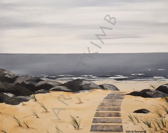 Beach View in Saco, Maine (ME), 11” x 14” Fine Art Print