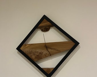 Handmade Rustic Wooden Clocks With Metal Frame