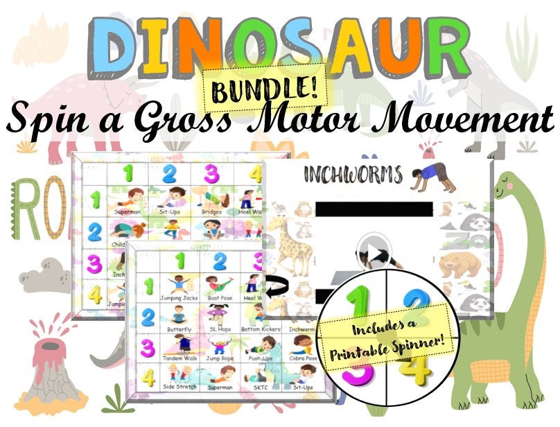 Dinosaur Spin a Gross Motor Movement L Brain Breaks for Kids L Kids ...