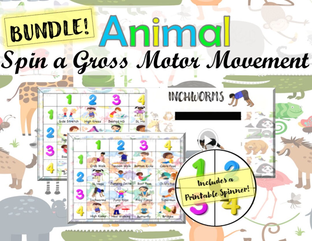 Animal Spin a Gross Motor Movement L Brain Breaks for Kids L Kids ...
