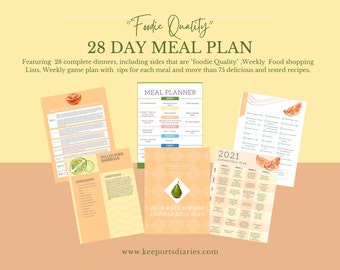 Four Week Summer Meal Plan - Restaurant Quality Main Dishes and Side Dishes
