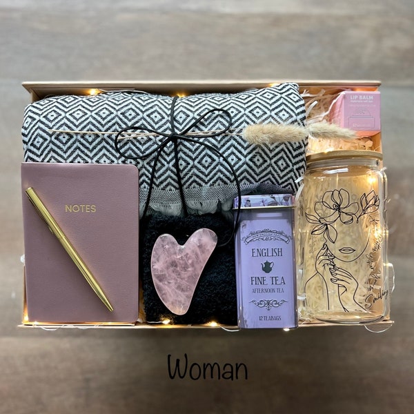 Sending Healing Vibes Gift Box for Women | Thinking of You Gift | Gift Basket with Blanket | Succulent | Candle | Get Well Gift for Her, Box