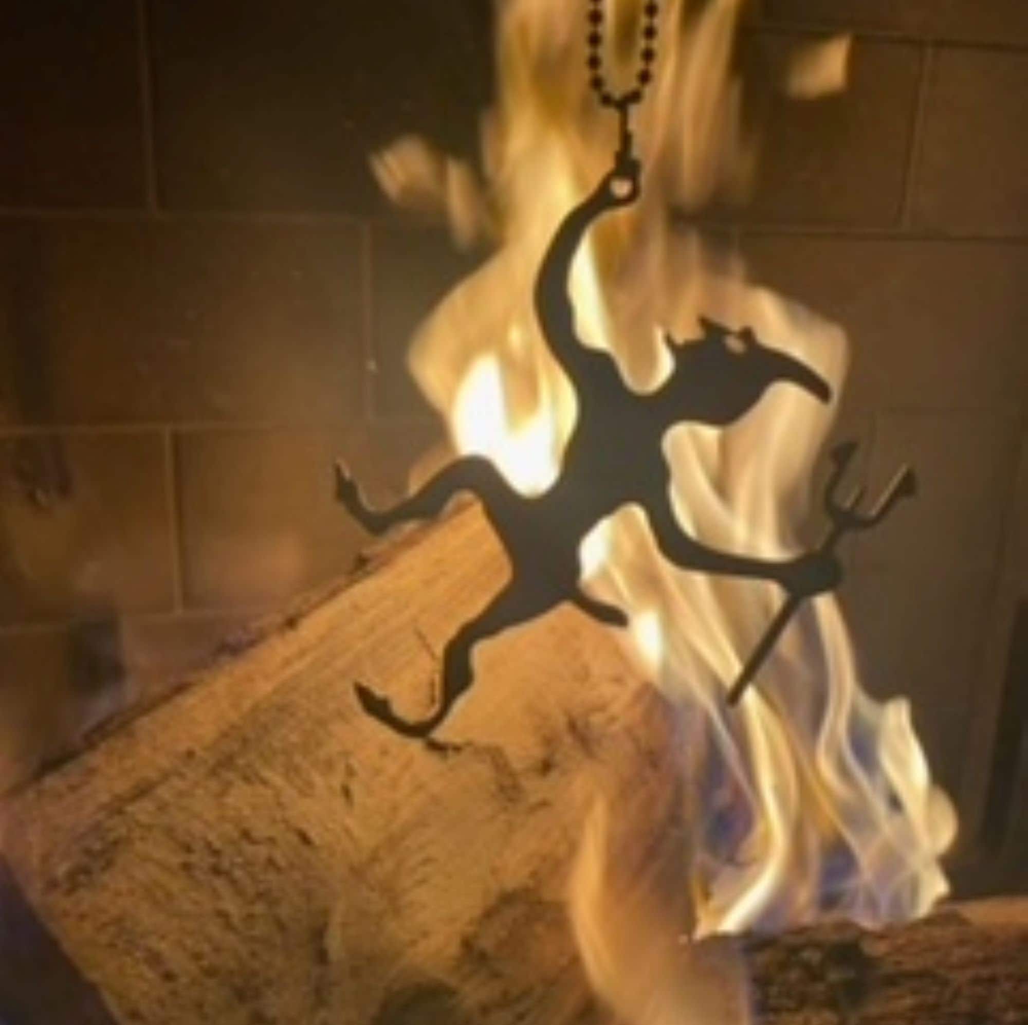 Stainless Devil Fireplace Damper Pull Charm Etsy