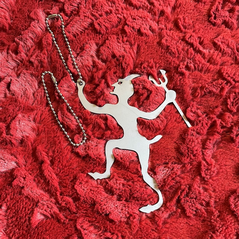 Stainless Devil Fireplace Damper Pull Charm Etsy