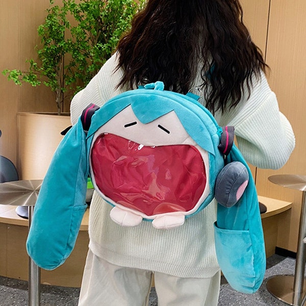 Miku cosplay, Anime bag, Anime Backpack,  tote bag anime, Anime Ita bag, Japanese Bag, Kawaii Bag, hatsune miku, kawaii backpack, backpack