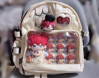 Ita Backpack, pin collector bag, Pin Bag, Kawaii Backpack, Pin Backpack, Cute Backpack, Ita Bag Backpack, Pink Ita Bag, clear backpack