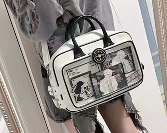 Ita Bag, Pin Bag, Kawaii tote bag, Cute Bag, Cute shoulder Bag, Korean fashion, Anime Gift, Anime Bag, Kawaii bag, Korean bag, clear handbag