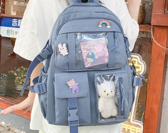 Sac Ita, sac à dos imperméable, sac à dos Ita, sac à épingles, sac à dos kawaii, sac à dos à épingles, sac à dos japonais, sac à dos mignon, sac à dos Ita, japon