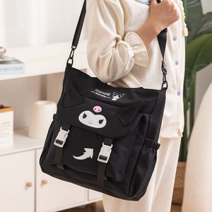 Kuromi, Kawaii bag, kawaii tote, japanese tote bag, japanese tote, Kawaii Backpack, Cute Bag, anime tote bag, anime crossbody bag, Ita Bag