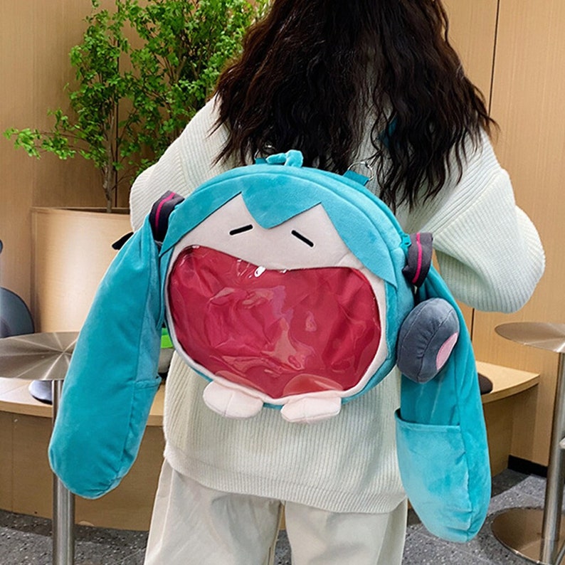 Miku Cosplay, Anime-Tasche, Anime-Rucksack, Einkaufstasche Anime, Anime Ita-Tasche, japanische Tasche, Kawaii-Tasche, Hatsune Miku, Kawaii-Rucksack, Rucksack Bild 1