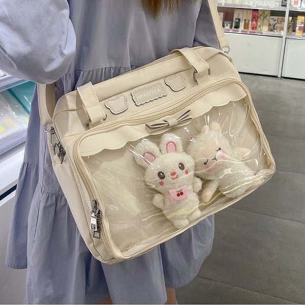 Kawaii shoulder bag, Ita shoulder bag, Korean bag, Ita Bag, Ita Tote Bag, Pin Bag, Kawaii tote bag, Cute Tote Bag, Korean fashion, Anime Bag