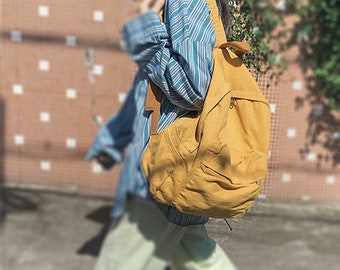 Einfarbig Canvas Rucksack, koreanischer Rucksack, Schulrucksack, Tasche für die Reise, Ita Bag, Ita Bag Rucksack, niedlicher Rucksack, Computer Rucksack