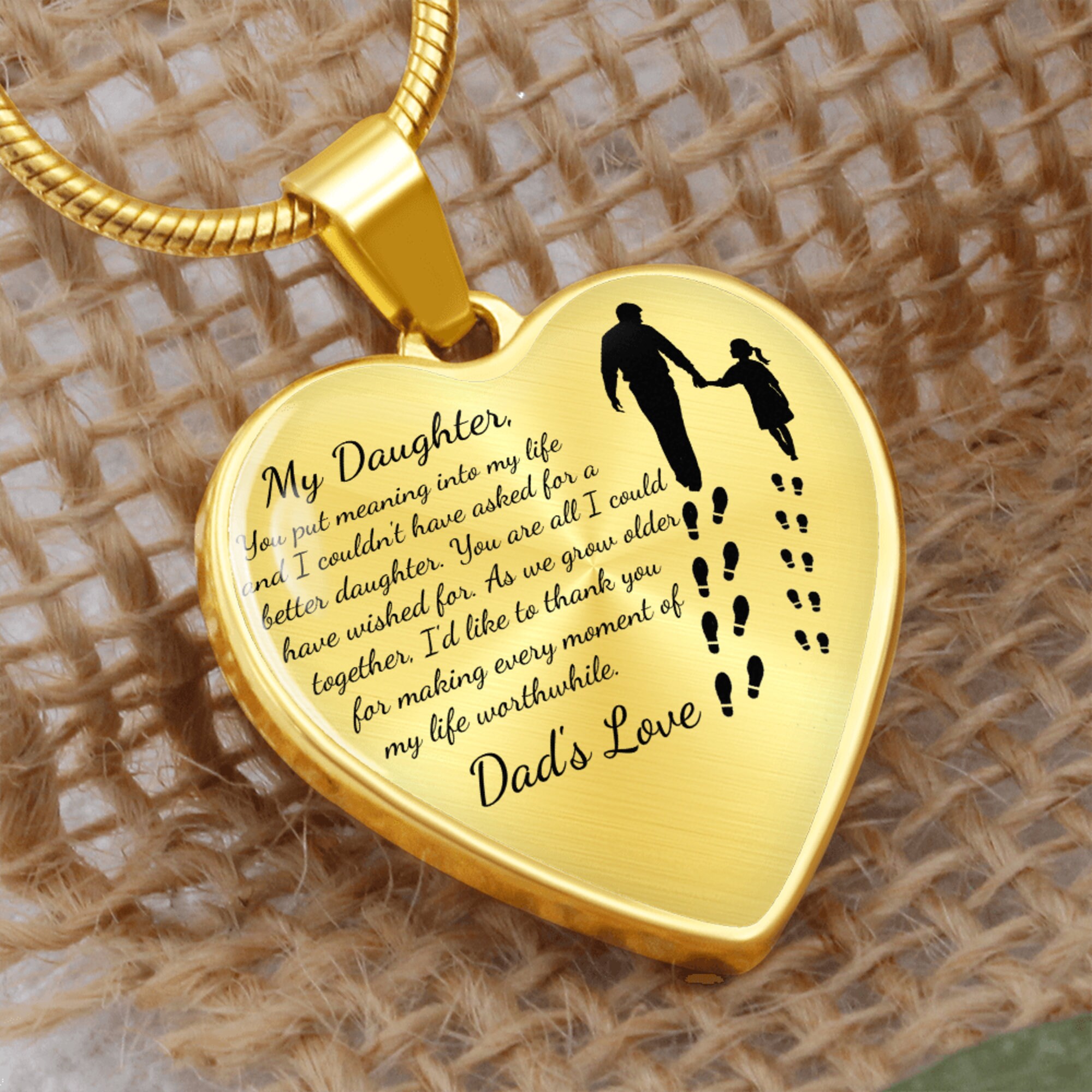 Heart Necklace for Daughter Gift for 