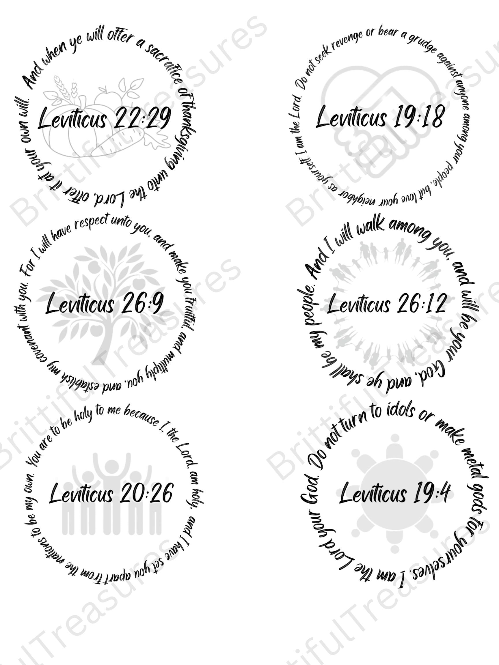 Leviticus Lettering Leviticus Pack - PNG - JPG - SVG - Pdf - Digital Download - Bible ...