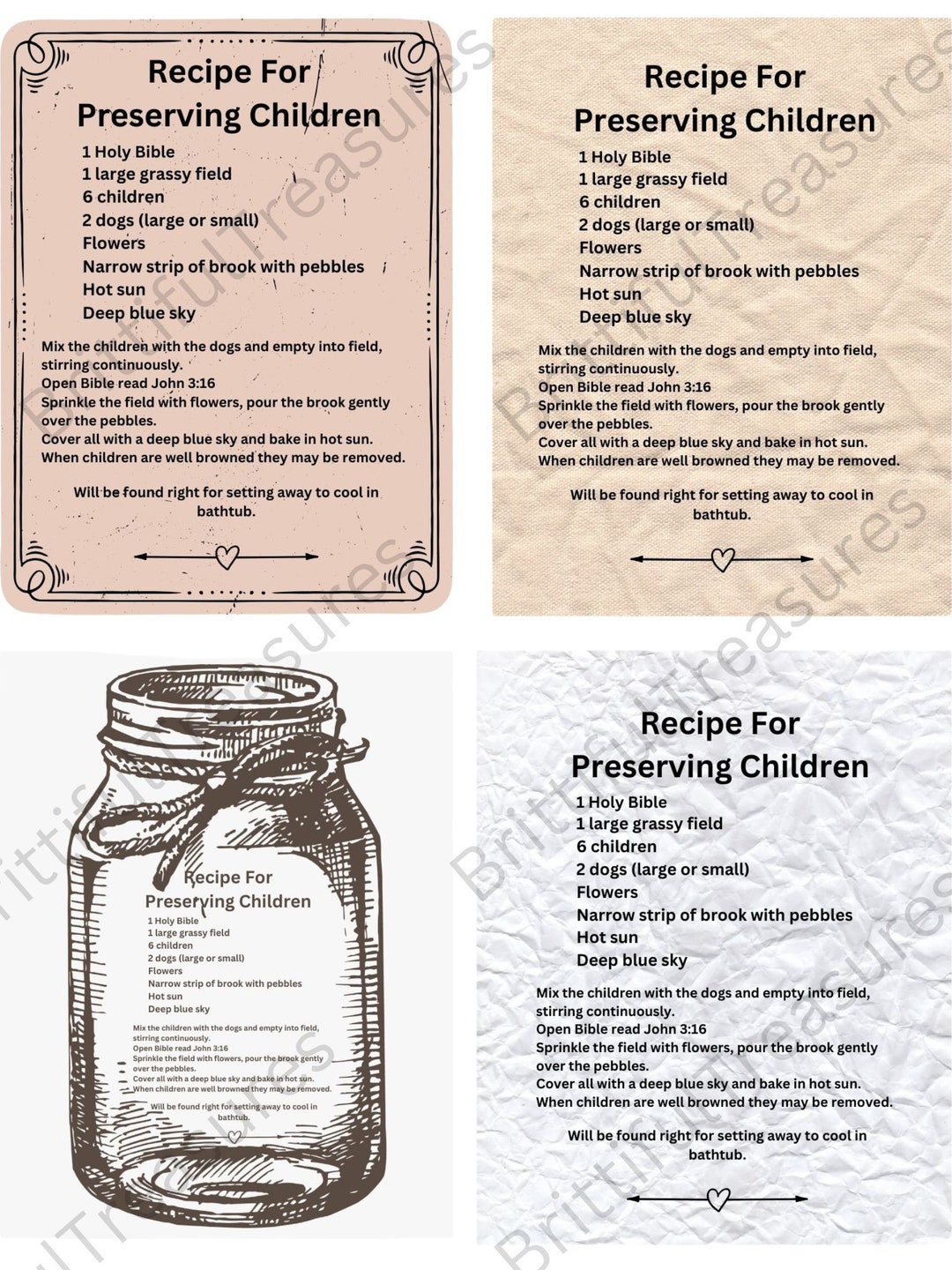 Recipe For Preserving Children