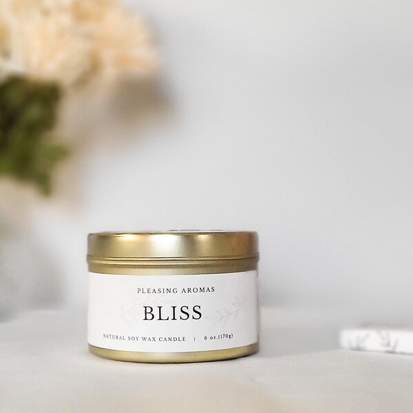 BLISS | Citrus Scents | Fruity Scents | Inspirational | Christian Candles | Hand-Poured Soy Candles | Joy | Bible Verse