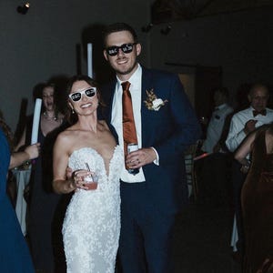 Wedding sunglasses personalized perfect for wedding or bachelorette parties!