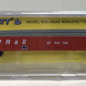 Huberts, N Scale, 50&#39; Gondola, Canadian Pacific, CP #344798, w/MTL trucks and couplers, w/Pipe Load